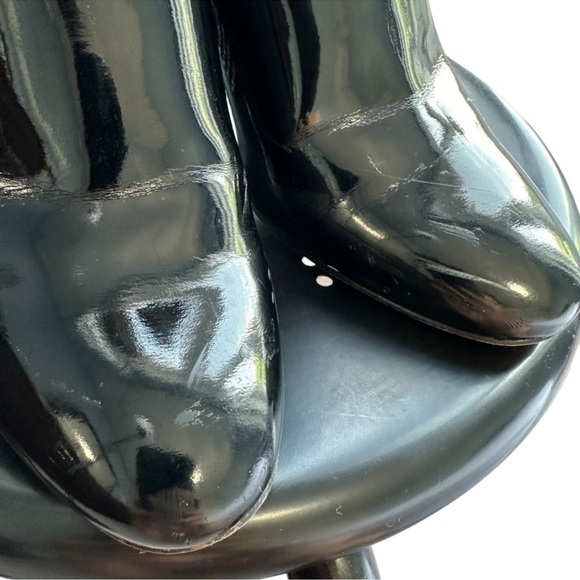 ALDO BLOCK HEEL ANKLE BOOTS WOMENS SZ 7 BLACK PATENT FINISH ZIPPER CLOSURE - Picture 14 of 16